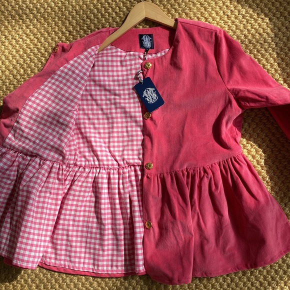 NWT - Elizabeth Wilson Designs Janie Jacket with pink gingham lining - medium - Picture 6 of 7